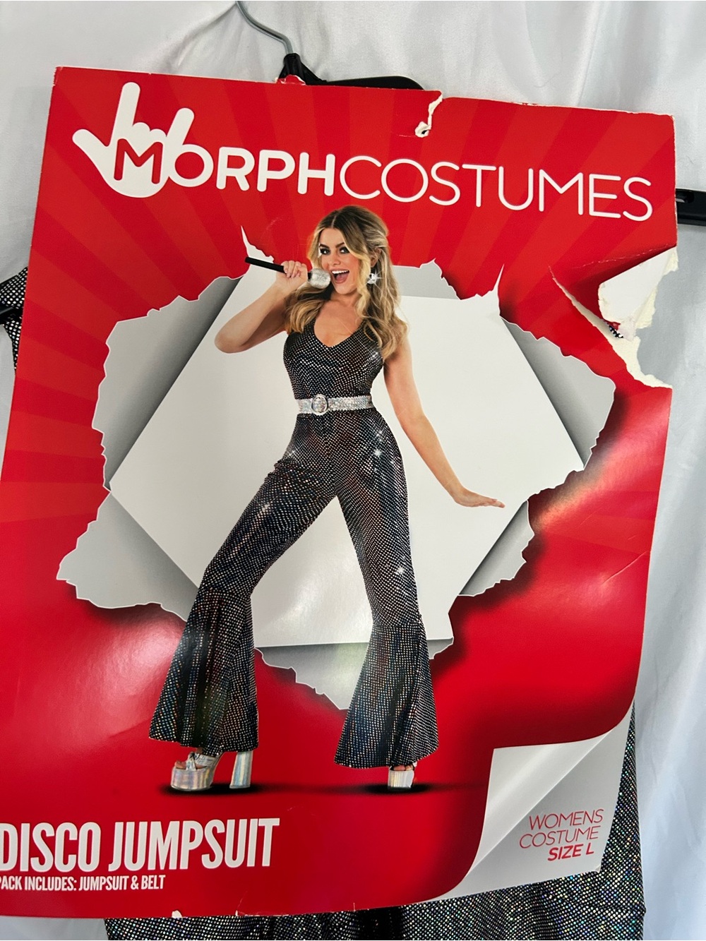 Silver Sequin Disco Jumpsuit costume